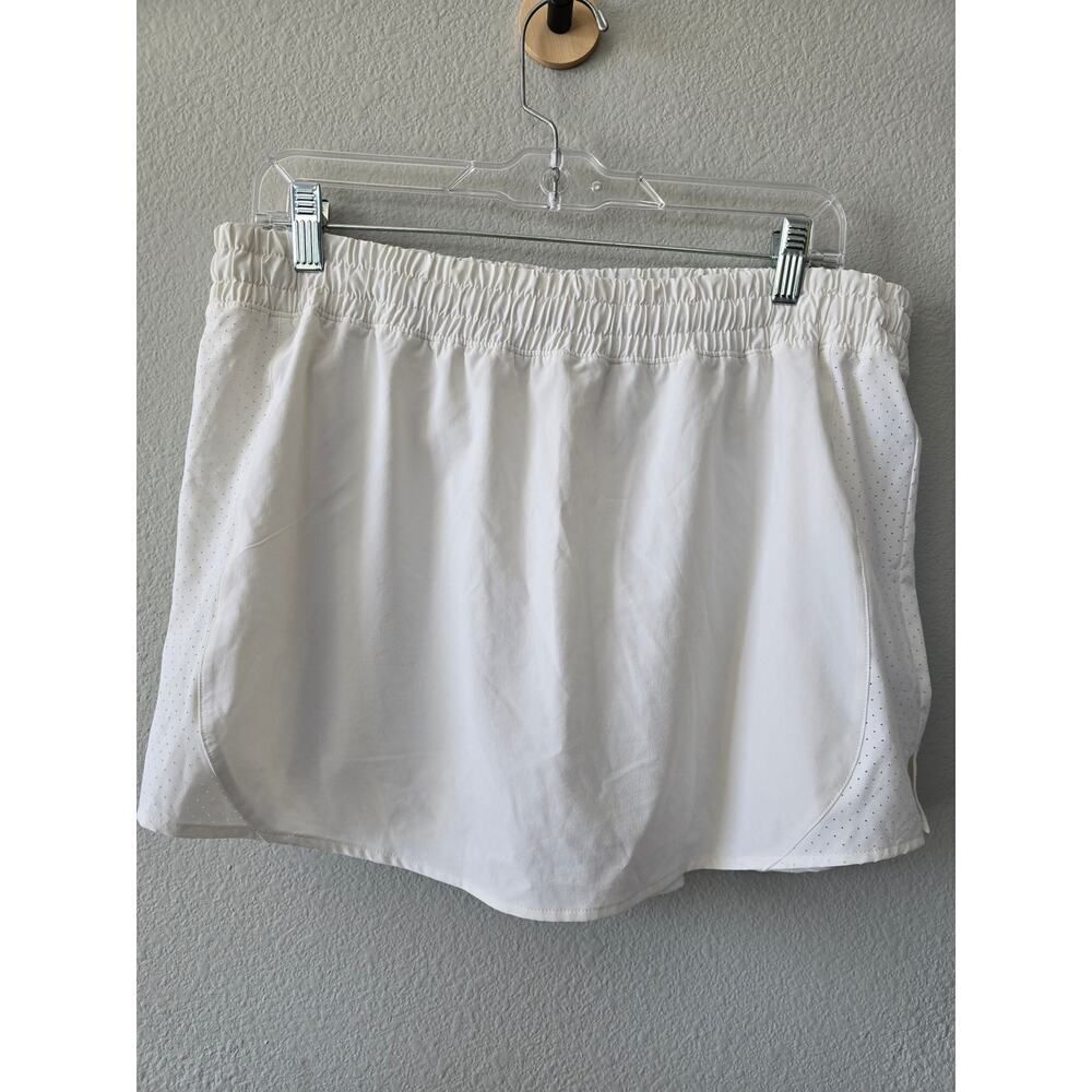 CALIA White Athletic Skort Size L Built In Shorts Phone Pocket Activewear Gym